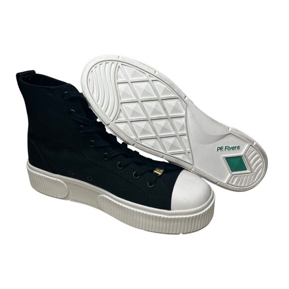 PF Flyers Unixes High-Top Black Canvas Sneakers Womens Size 9 Mens 7.5 - Picture 3 of 12